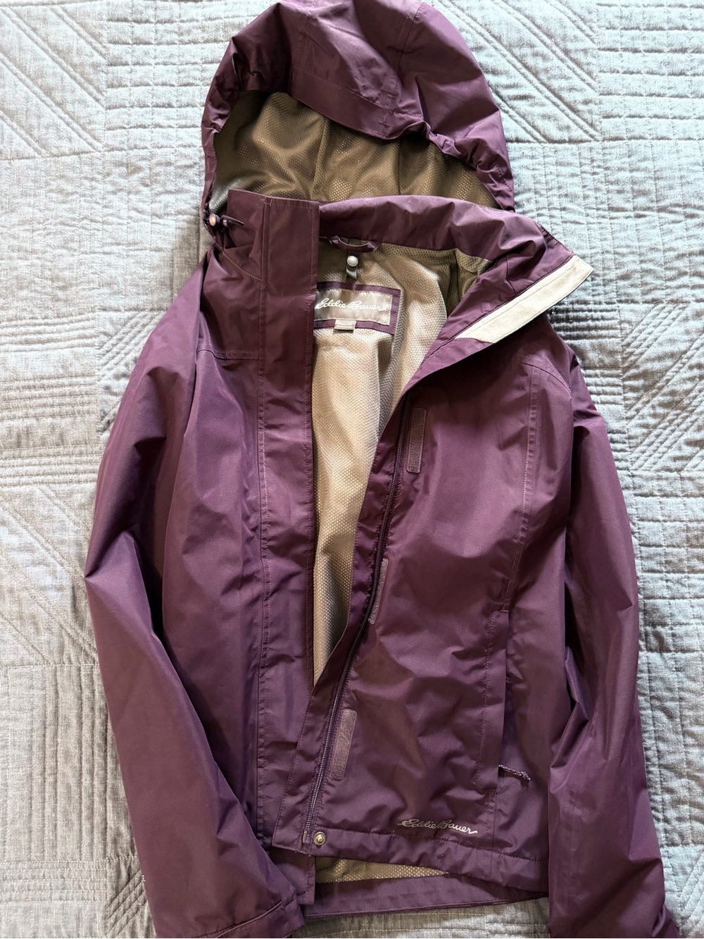 Eddie Bauer Plum Hooded Utility Jacket